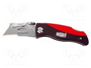 Knife; universal; Overall len: 160mm; Blade length: 28mm; folding BESSEY