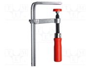 Work table clamp; steel; with handle; Grip capac: max.120mm BESSEY