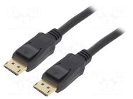 Cable; DisplayPort plug,both sides; PVC; 2m; black; Core: Cu; ABS Goobay