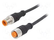 Cable: for sensors/automation; M12; PIN: 4; 0.6m; plug; 250VDC; 4A LUTRONIC