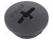 Stopper; M16; 1.5; IP56; polyamide; light grey; Thread: metric; 6mm 