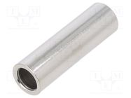 Spacer sleeve; 40mm; cylindrical; brass; nickel; Out.diam: 12mm DREMEC