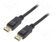 Cable; DisplayPort plug,both sides; PVC; 3m; black; Core: Cu; ABS Goobay