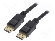 Cable; DisplayPort plug,both sides; PVC; 1m; black; Core: Cu; ABS Goobay