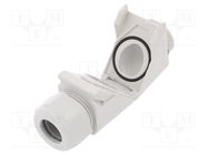 Cable gland; angular; PG21; IP68; polyamide; grey; HSK-W HUMMEL