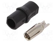 Connector: DC supply; plug; SH4,0; female; PIN: 1; for cable; black AMASS