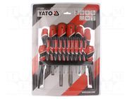 Kit: screwdrivers; Phillips,slot,Torx®; 18pcs. YATO