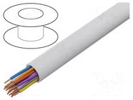 Wire; YTKSY; 10x2x0.5mm; telecommunication; wire; Cu; PVC; white BITNER