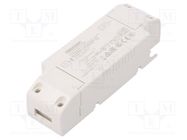 Power supply: switching; LED; 25W; 45÷71VDC; 350mA; 198÷264VAC TRIDONIC