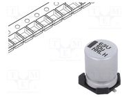 Capacitor: electrolytic; SMD; 10uF; 63VDC; 8x8x10mm; ±20% VISHAY