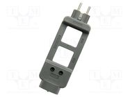 Adapter phase divider; grey; 16A; EU plug; Trans: 1: 1,10: 1 SONEL