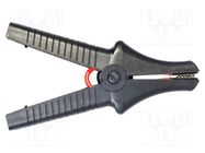 Crocodile clip; 32A; black; max.43mm; 11kV; Type: insulated SONEL