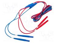 Test lead; 10A; banana plug 4mm x2,both sides; insulated; Len: 3m SONEL