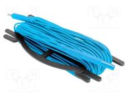 Test lead; banana plug 4mm,both sides; insulated; Len: 15m; blue SONEL