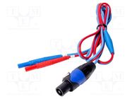 Test lead; insulated; Urated: 1kV; Len: 1.5m; red-blue SONEL