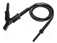 Test lead; banana plug 4mm,crocodile clip; shielded; Len: 1.8m SONEL