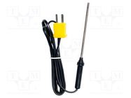 Probe: K-type temperature; -40÷400°C; Probe l: 75mm; black SONEL