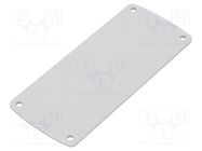 Front panel; aluminium; W: 45.8mm; L: 105.77mm; Thk: 2mm TEKO