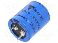 Capacitor: electrolytic; SNAP-IN; 3.3mF; 40VDC; Ø25x30mm; ±20% VISHAY