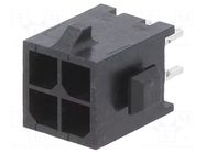 Connector: wire-board; socket; male; Micro MATE-N-LOK; 3mm; PIN: 4 TE Connectivity