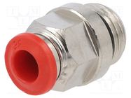 Push-in fitting; straight; -0.99÷20bar; nickel plated brass 