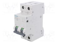 Circuit breaker; 230/400VAC; Inom: 2A; Poles: 2; Charact: B; 10kA SIEMENS