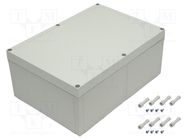 Enclosure: multipurpose; X: 255mm; Y: 360mm; Z: 152mm; MNX; grey; IK08 FIBOX