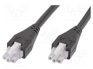 Cable; Mini-Fit Jr; female; PIN: 3; Len: 1m; 6A; Insulation: PVC MOLEX