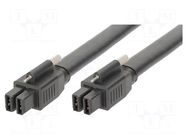 Cable; female; PIN: 2; Len: 4m; 600V; 60A; Insulation: PVC; 1x2; 6AWG MOLEX