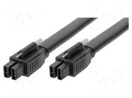 Cable; female; PIN: 2; Len: 6m; 600V; 60A; Insulation: PVC; 1x2; 6AWG MOLEX