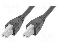 Cable; Mini-Fit Jr; female; PIN: 2; Len: 1m; 6A; Insulation: PVC MOLEX