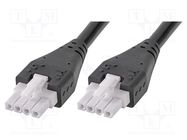 Cable; Mini-Fit Jr; female; PIN: 4; Len: 1m; 6A; Insulation: PVC MOLEX