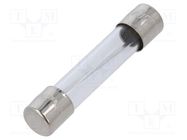 Fuse: fuse; quick blow; 12A; 32VAC; glass; 6.3x32mm; brass; FSA; bulk OPTIFUSE