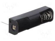 Holder; AA,R6; Batt.no: 1; PCB,THM; for PCB; polypropylene; steel KEYSTONE