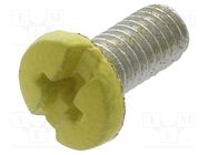 Screw; M3x6; 0.5; Head: cheese head; Phillips,slotted; brass KEYSTONE