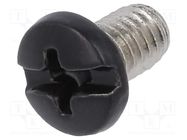 Screw; M4x6.4; 0.7; Head: cheese head; Phillips,slotted; brass KEYSTONE