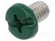 Screw; M4x6.4; 0.7; Head: cheese head; Phillips,slotted; brass KEYSTONE