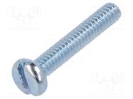 Screw; UNC2-56x12.7; Head: cheese head; slotted; steel; zinc KEYSTONE