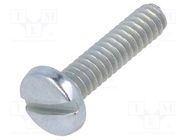 Screw; UNC4-40x12.7; Head: cheese head; slotted; steel; zinc KEYSTONE