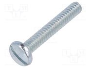 Screw; UNC4-40x19.05; Head: cheese head; slotted; steel; zinc KEYSTONE