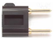 Connector: 2mm banana; plug; 5A; 60VDC; black; 30.48mm; max.50°C POMONA