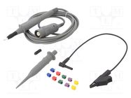 Probe: for oscilloscope; 0÷250MHz; 10: 1; 1.3ns; 10÷30pF; grey; 2.5m STÄUBLI