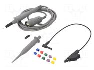 Probe: for oscilloscope; 0÷250MHz; 10: 1; 1.3ns; 10÷30pF; grey; 2.5m STÄUBLI