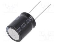 Capacitor: electrolytic; low ESR; THT; 220uF; 100VDC; Ø16x20mm NICHICON