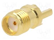 Connector: SMA; socket; female; card edge; horizontal; 50Ω; SMT MUELLER ELECTRIC