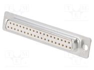 D-Sub; PIN: 37; socket; female; for panel mounting; straight; 5A Amphenol Communications Solutions