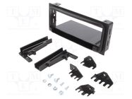 Radio frame; 1 DIN; black METRA