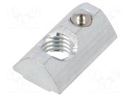 Nut; for profiles; Width of the groove: 8mm; steel; zinc; T-slot FATH