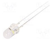 LED; 5mm; white cold; candle light effect,blinking; 4200÷5800mcd 