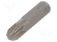 Screwdriver bit; Pozidriv®; PZ3; Overall len: 25mm; 3pcs; STANDARD WIHA